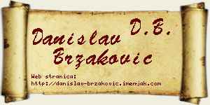 Danislav Brzaković vizit kartica
